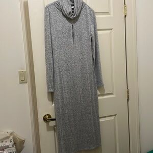 Ever New gray knit cowl dress (sz 10)
